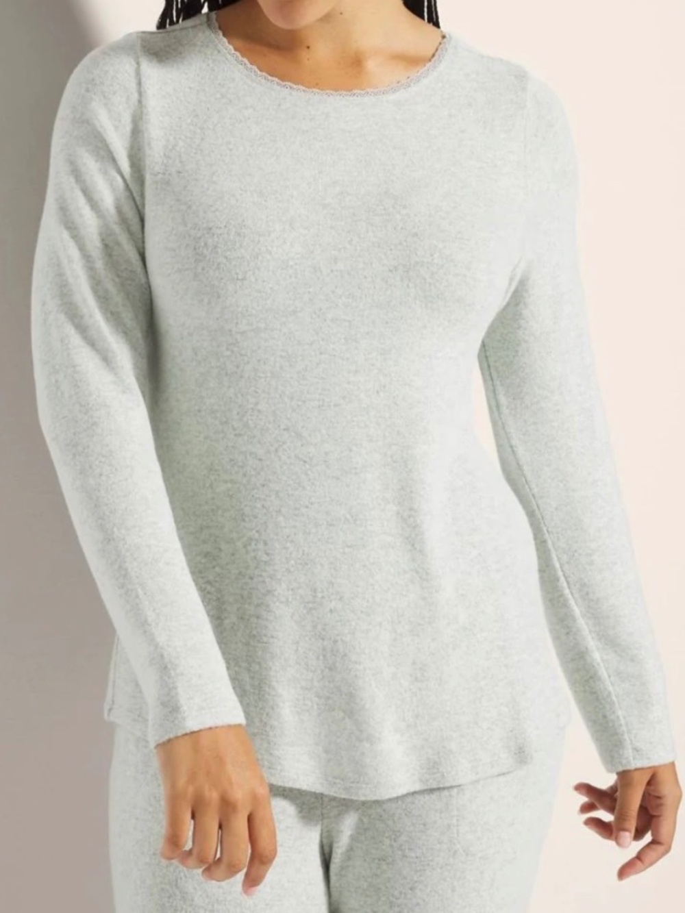 Cozyluxe Long-Sleeve Pajama Top And Bottom